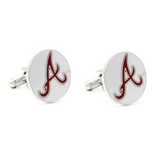 Nickel Plated Atlanta Braves Cufflinks