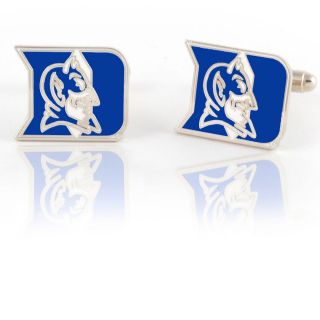 Silver Duke Blue Devil Cufflinks