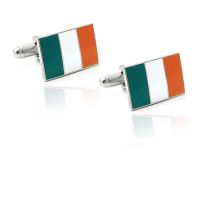 Silver Graphics and More Norway Norwegian Flag Square Cufflink Set