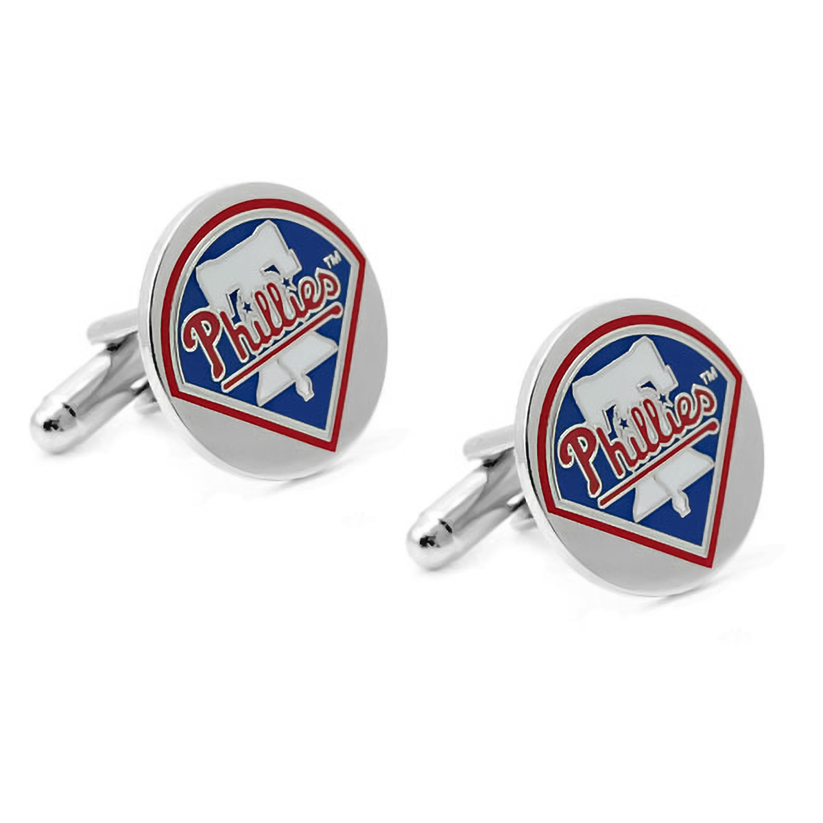 Silver Philadelphia Phillies Baseball Cufflinks: Cufflinks Depot