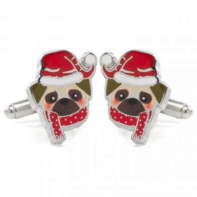Santa Dog Cufflinks