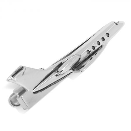 tie clip has a 3D airplane shape made from high-quality silver-toned metal is the best birthday gift for uncle