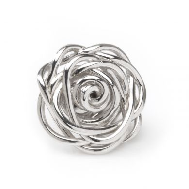 Sterling Silver Rose Flower Lapel Pin