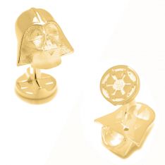 Gold Vermeil 3D Darth Vader Cufflinks