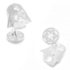 Sterling Silver 3D Darth Vader Cufflinks