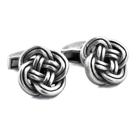 Silver Knot Cufflinks in Sterling Silver