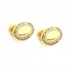 Black Border Oval Cufflinks