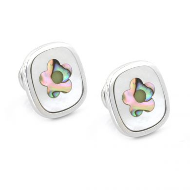 Abalone Flower Cufflinks