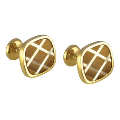 Molly Monogram Yellow Gold Cufflinks