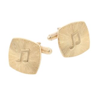 Gold Music Notes Cufflinks