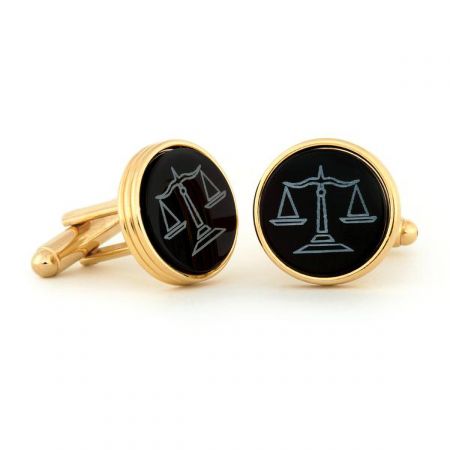 Legal Scales Onyx Cufflinks