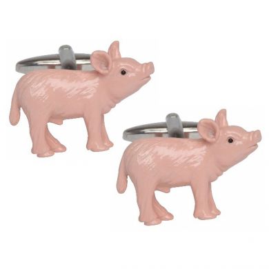 Pink Pig Cufflinks