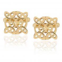 Celtic Knot Design Gold Finish Cufflinks