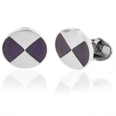 Purple Enamel Cufflinks