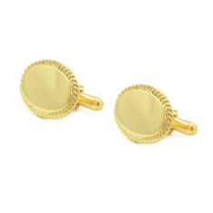 Oval 18KT Vermeil Engravable Cufflinks