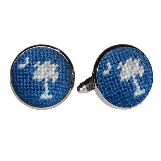 South Carolina Flag Needlepoint Cufflinks