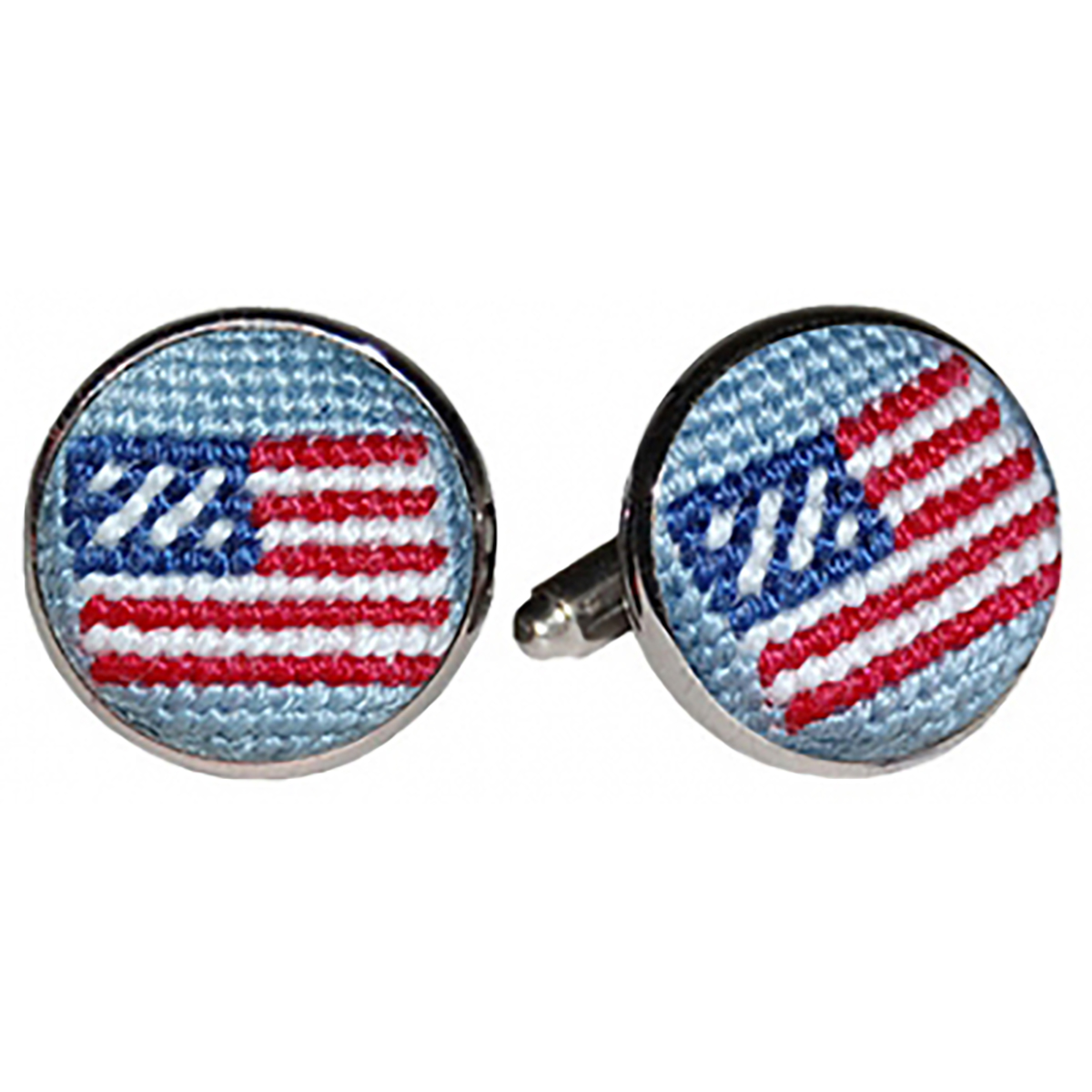 Needlepoint American Flag Cufflinks Cufflinks Depot