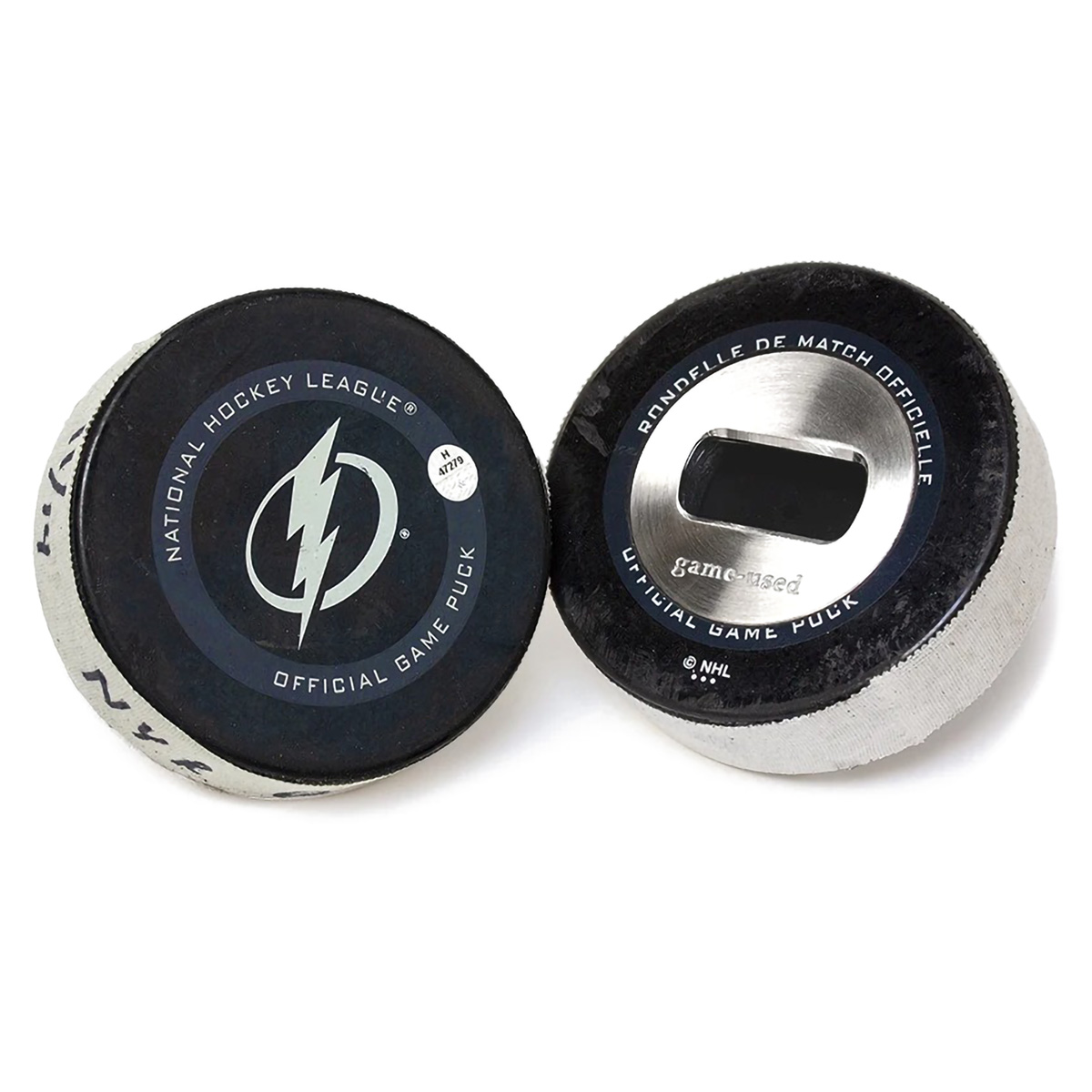 Tampa Bay Lightning Game Used Puck Bottle Opener Cufflinks Depot