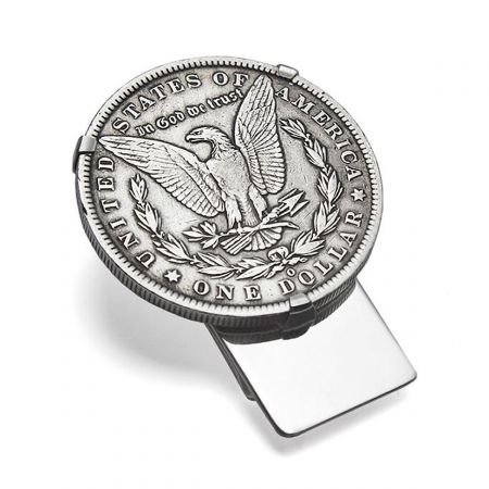 Authentic 1800s Morgan Silver Dollar Money Clip: Cufflinks Depot