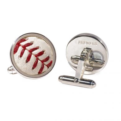 Milwaukee Brewers Game Used Baseball Cufflinks