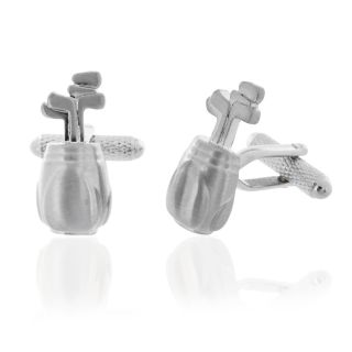 Golf Bag and Clubs Cufflinks