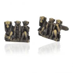 Three Monkeys Cufflinks