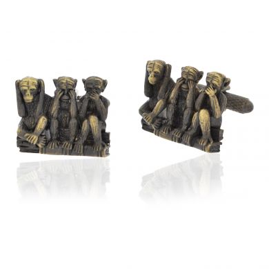 Three Monkeys Cufflinks