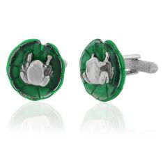 Frog on Lily Leaf Cufflinks