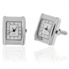 Silver Watch Cufflinks