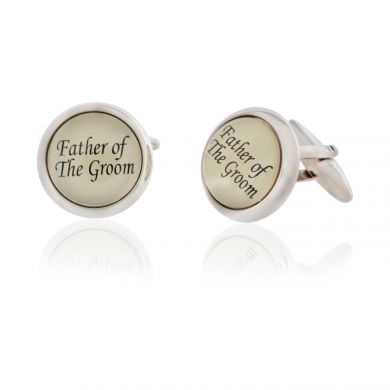 Father of the Groom Silver Cufflinks