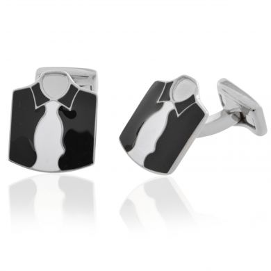 Black Shirt & Tie Cufflinks Black Shirt & Tie Cufflinks