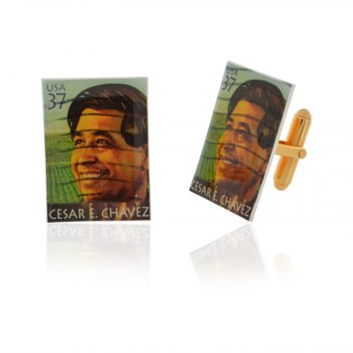 Harry Houdini Magician Stamp Cufflinks