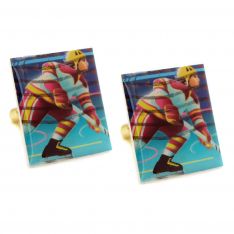 Authentic Hockey Postal Stamp Cufflinks