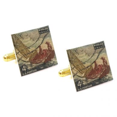 Winslow Homer Artist Postage Stamp Cufflinks