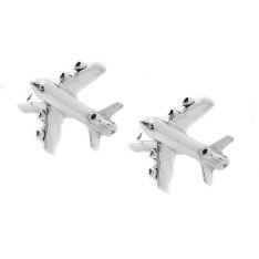 Sterling Jet Plane Cufflinks