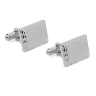 Sterling Rectangular Engraveable Cufflinks