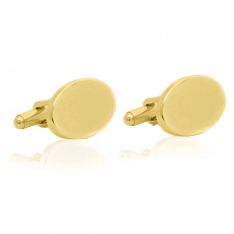 18KT Gold Plated Oval Cufflinks