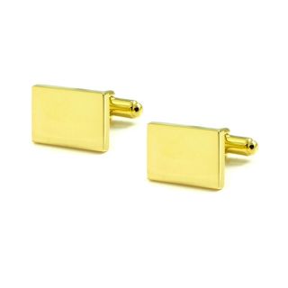 Gold Vermeil Rectangular Engravable Cufflinks