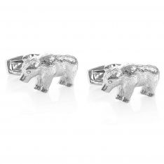 Engravable Sterling Bear Cufflinks