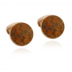 Orange Paisley Cufflinks