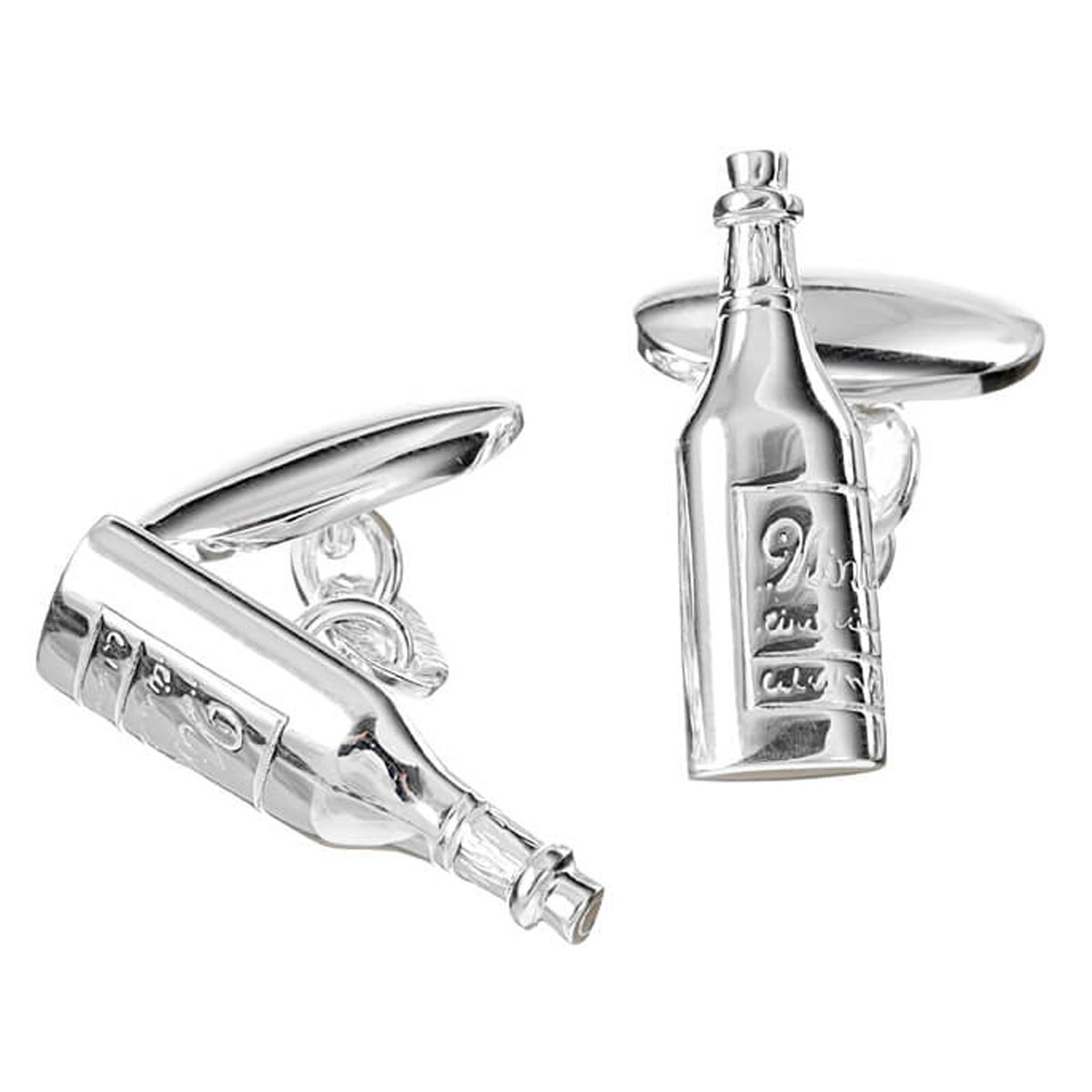 Wine Bottle Engravable Cufflinks Cufflinks Depot