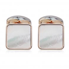 Rose Gold Mother of Pearl Cufflinks