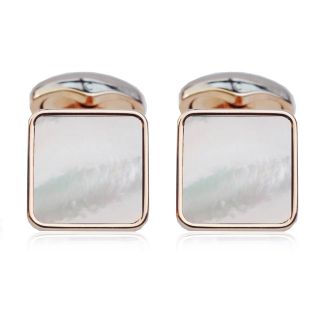 Rose Gold Mother of Pearl Cufflinks