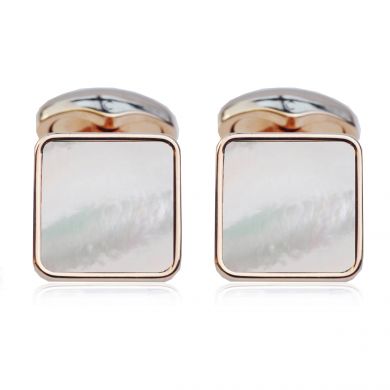 Rose Gold Mother of Pearl Cufflinks