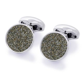 Golden Swarovski Moondust Cufflinks
