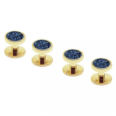Blue Moondust Gold Studs