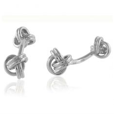 Sterling Knot Fixed Back Cufflinks