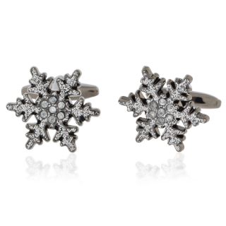 Gunmetal Snowflake Cufflinks