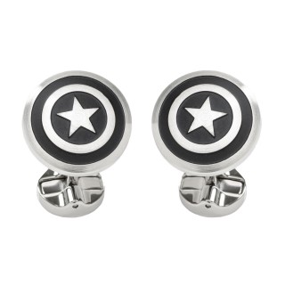 Stainless Steel Captain America Cufflinks