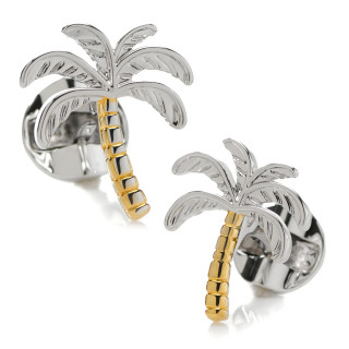 Silver and Gold Palm Tree Cufflinks